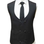 Black Double-Breasted Vest
