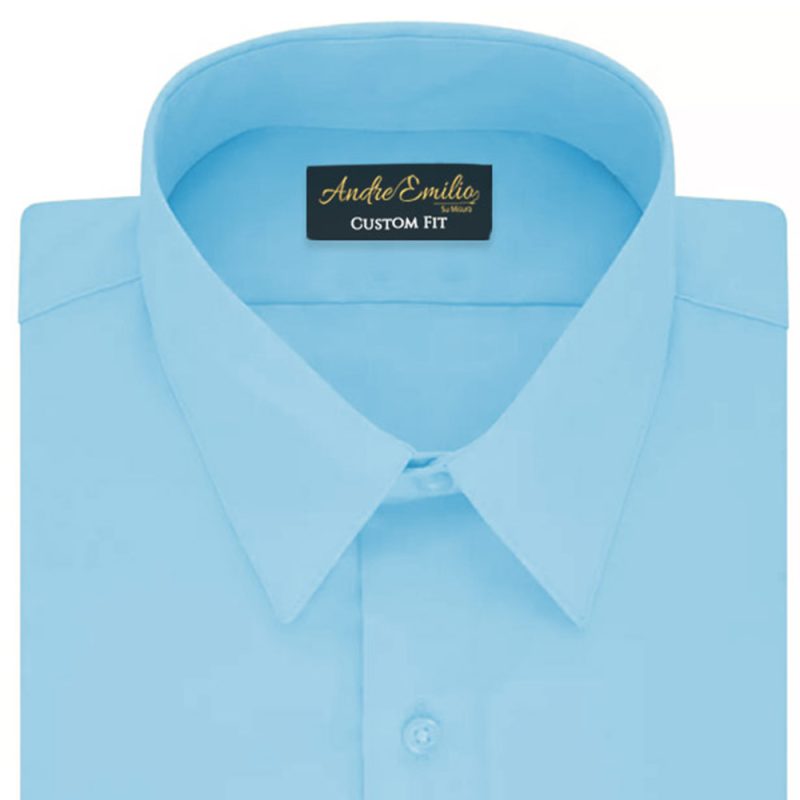 Aqua Blue Dress Shirt Collar