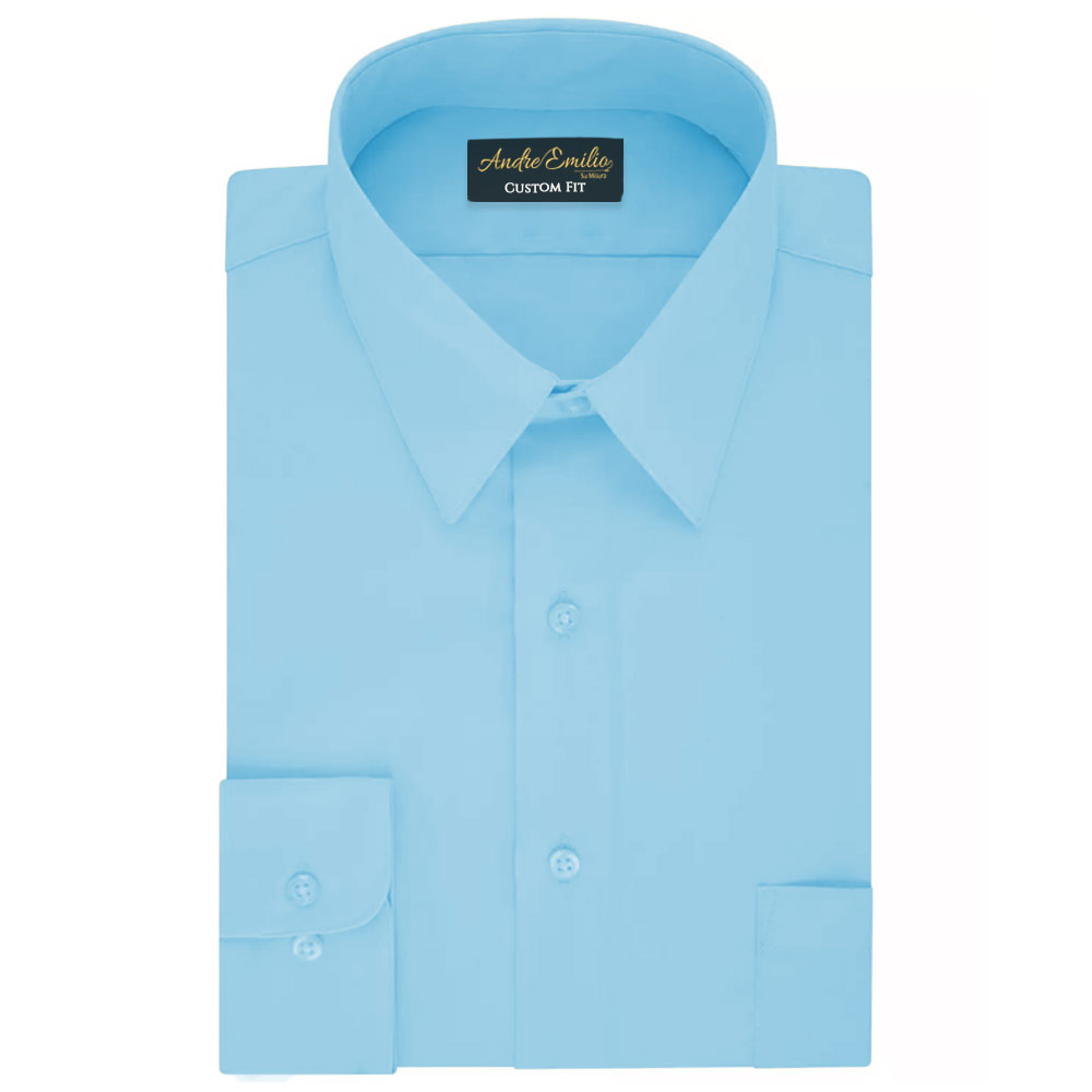 Buy Aqua Blue Dress Shirt - Free Shipping | Andre Emilio