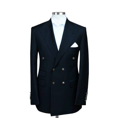 Dark Blue Double Breasted Suit