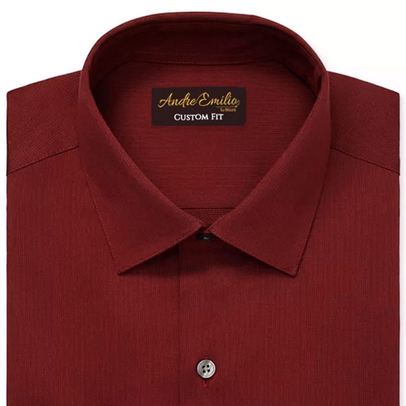 Maroon Dress Shirt Collar