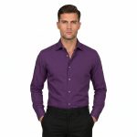 Andre Emilio Dark Purple Dress Shirt For Men