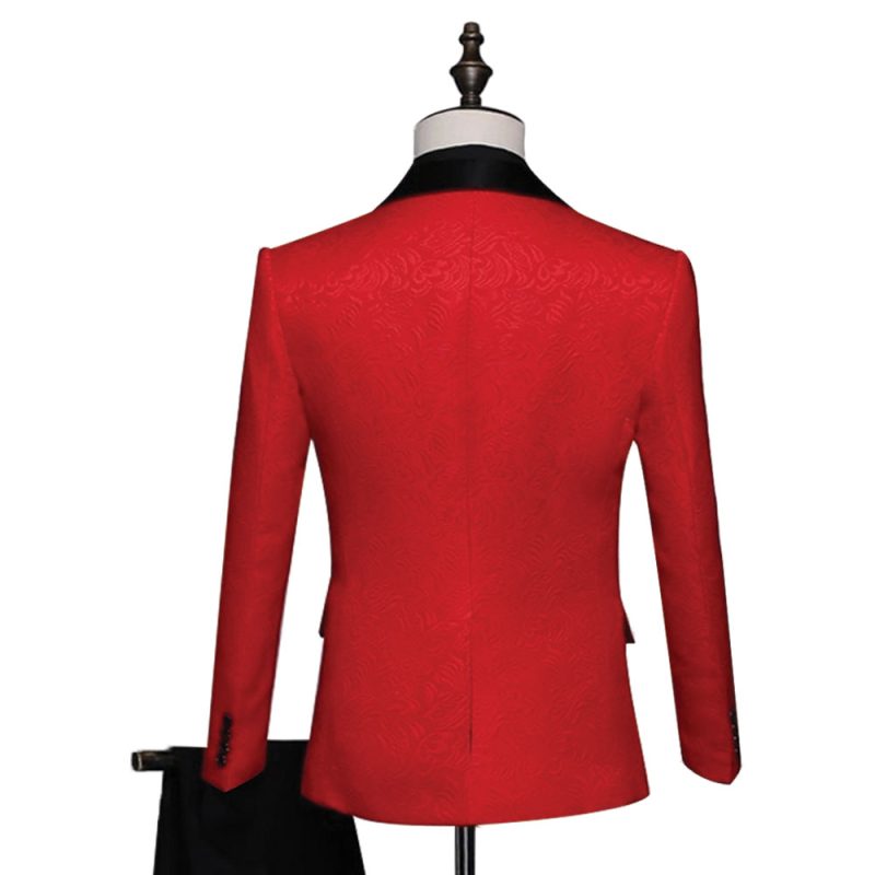 Bepoke Red And Black Tuxedo