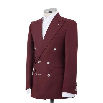 Bespoke Burgundy Double Breasted Suit