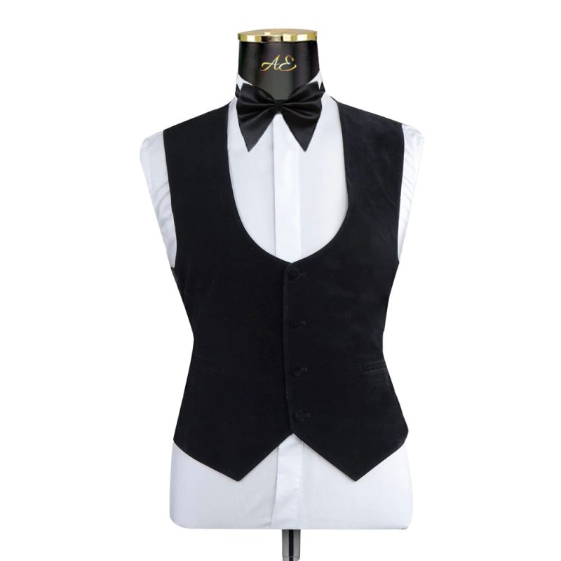 Charcoal Grey Tuxedo Black Vest
