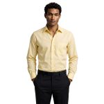 Custom Men Light Yellow Dress Shirt