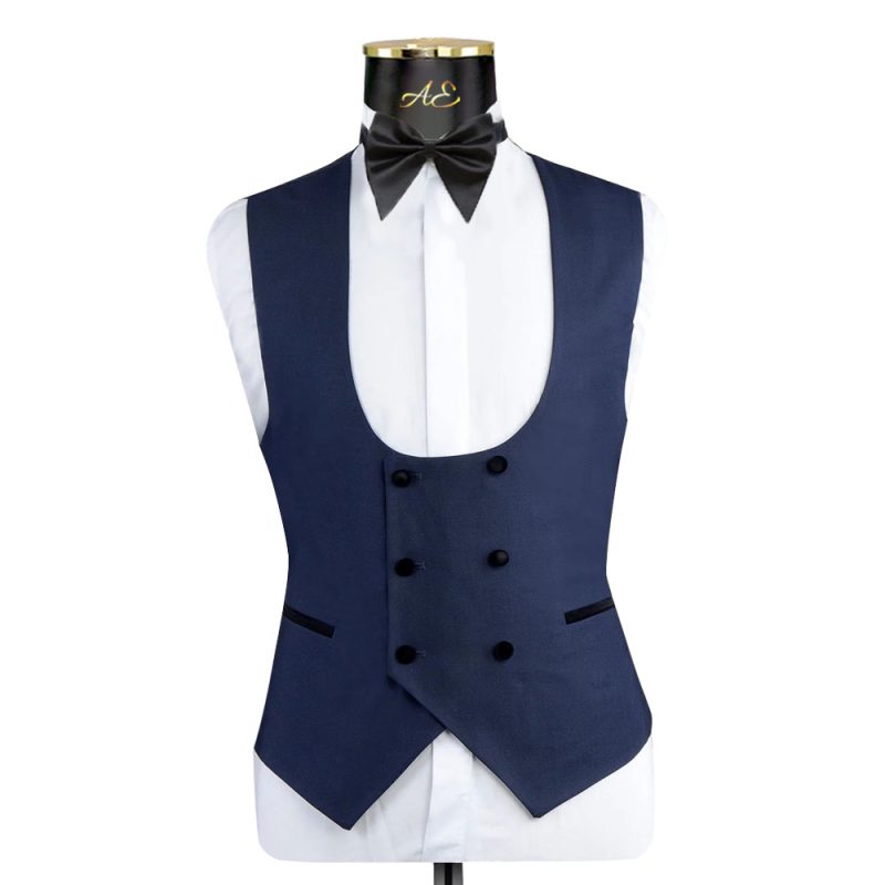 Dark Blue Tuxedo Vest