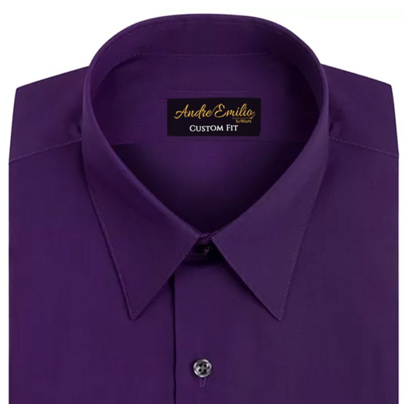 Deep Purple Dress Shirt Collar