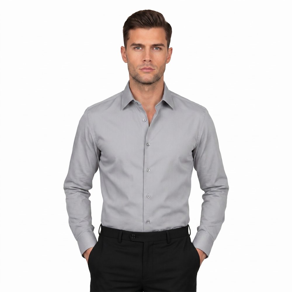 Andre Emilio Custom Light Grey Dress Shirt
