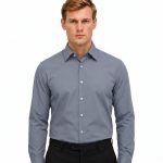 Andre Emilio Custom Steel Grey Dress Shirt For Men