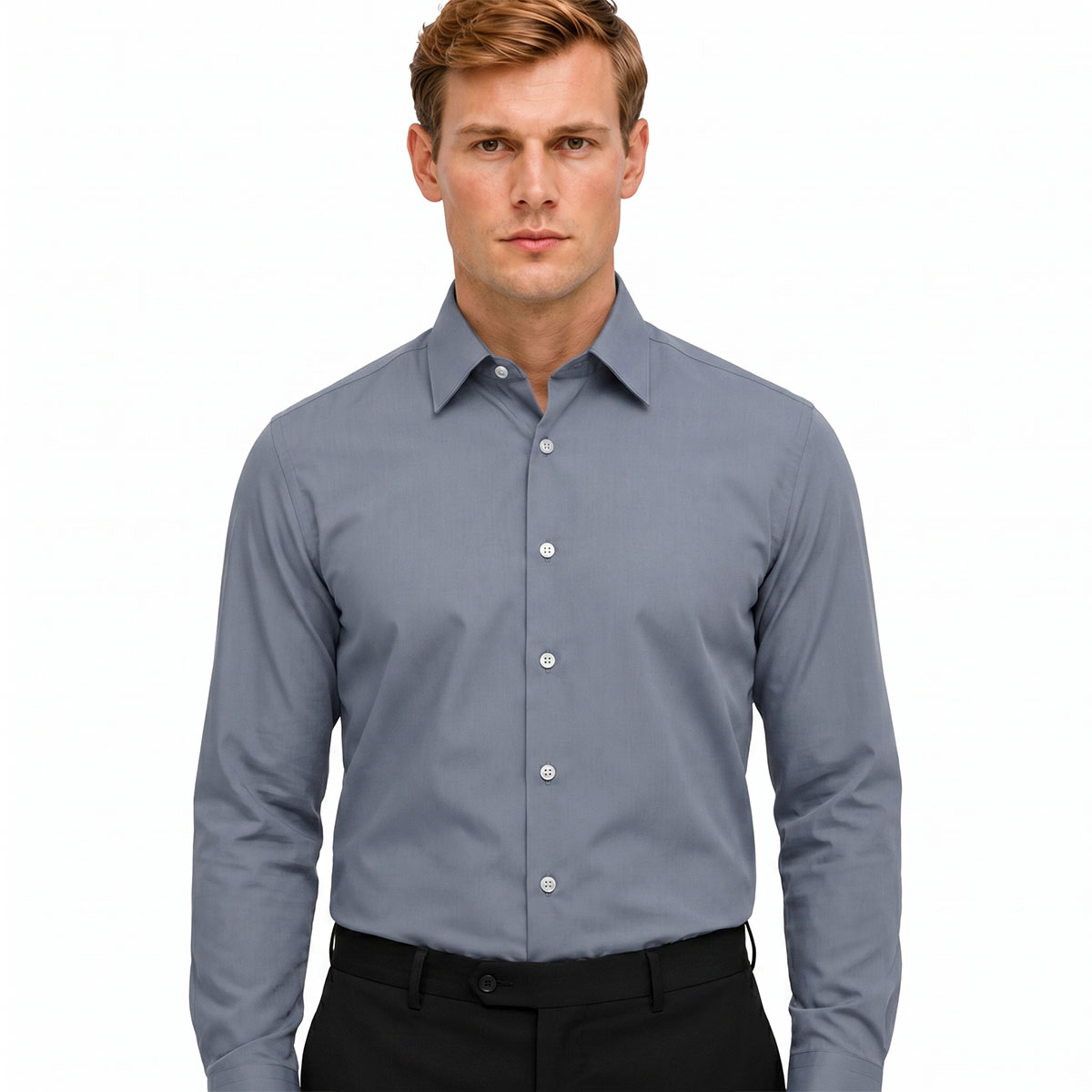 metallic grey dress shirt Hisdern Men's Long Sleeve Grey Shinny Shirt Comfort Fit for Party M