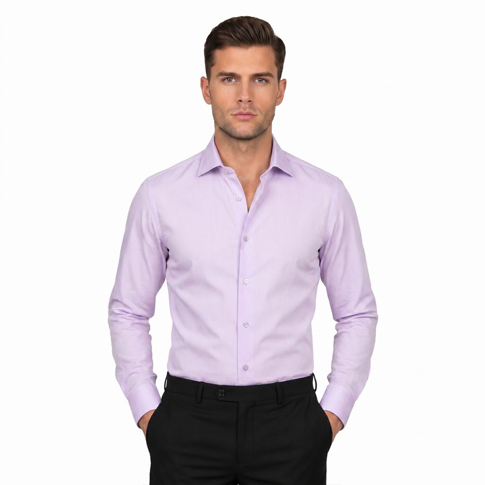 Andre Emilio Lavender Dress Shirt For Men