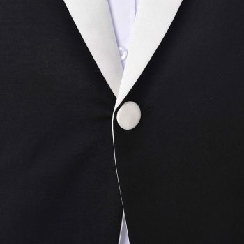 Black Dinner Jacket With White Button