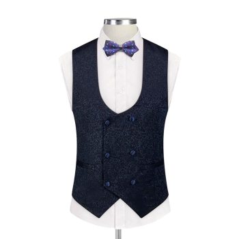 Dark Blue Double Breasted Vest