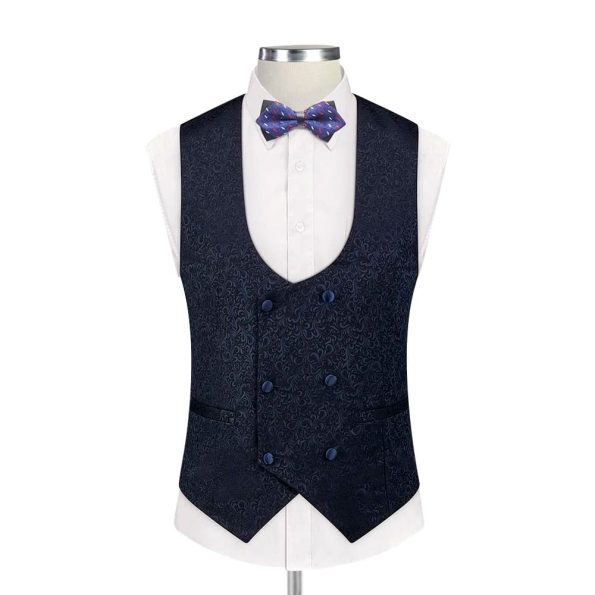 Dark Blue Double Breasted Vest