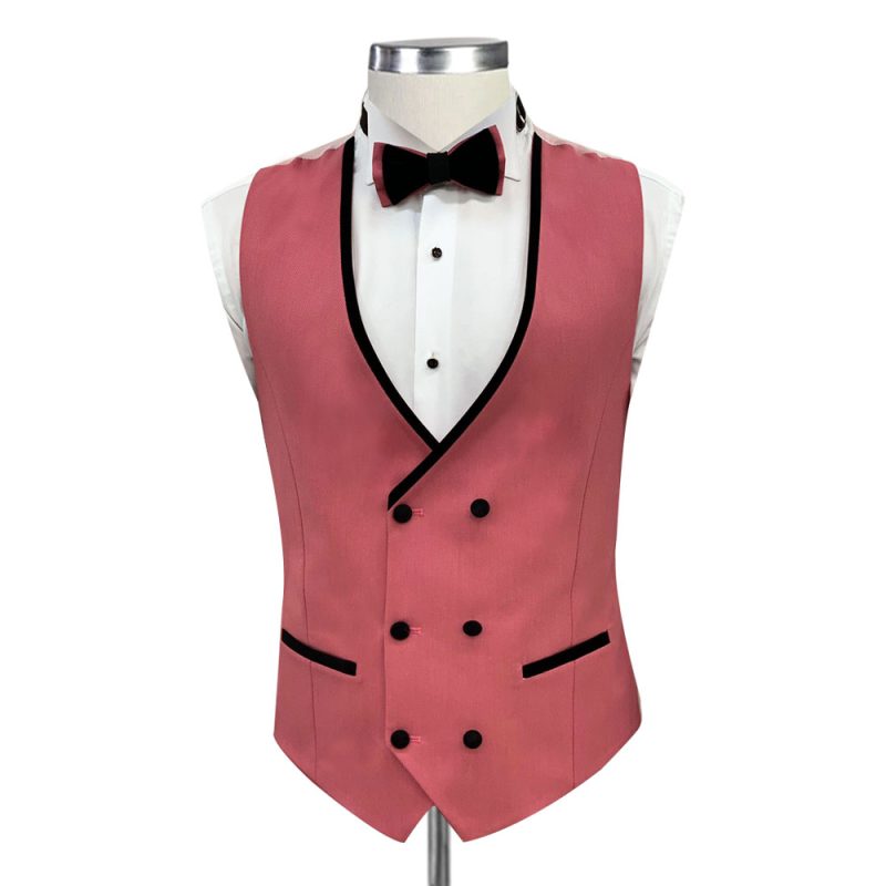 Hot Pink Tuxedo Vest