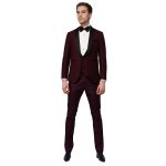 Men’s Maroon Tuxedo With Shawl Lapel
