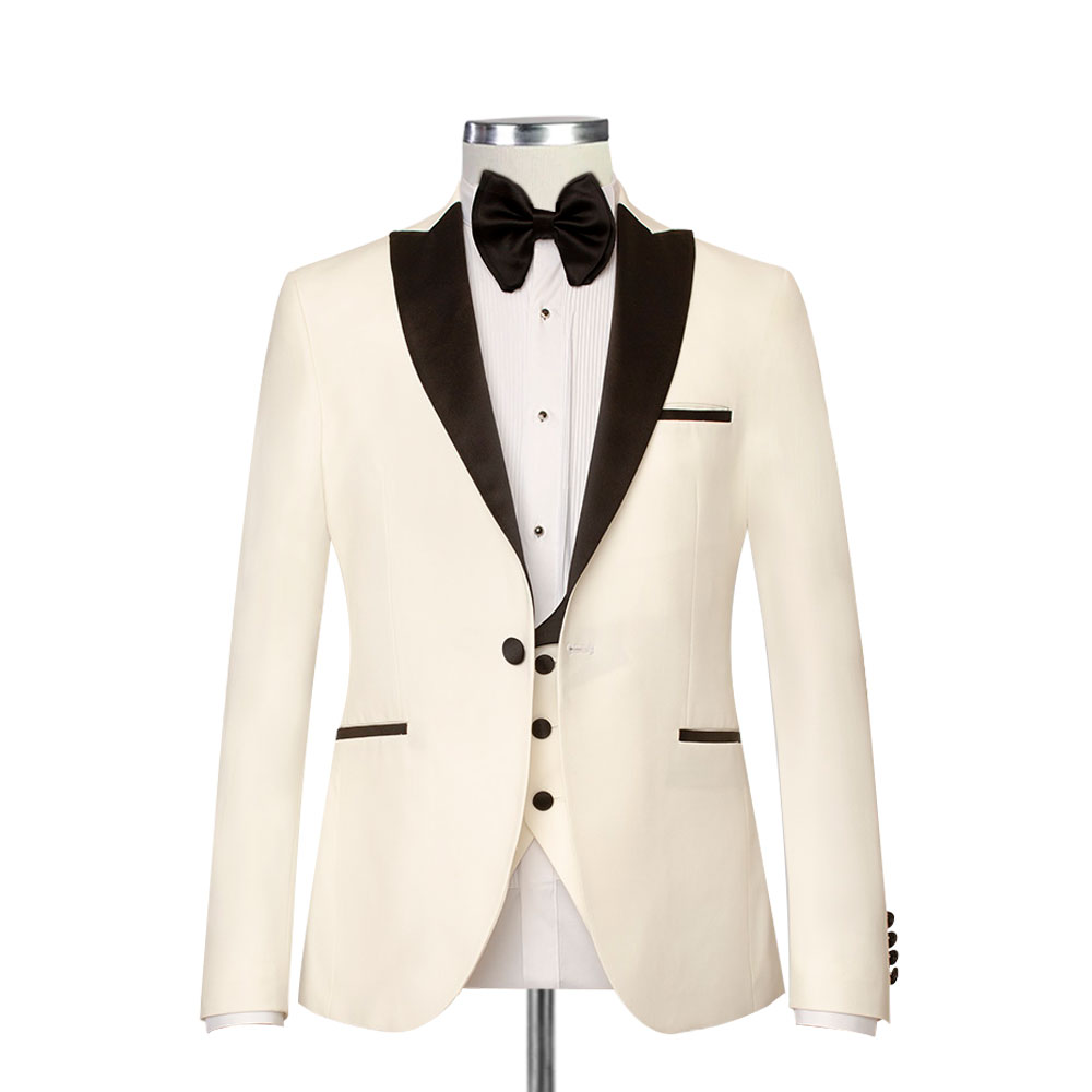 Buy Andre Emilio's White Peak Lapel Tuxedo | 10% Off