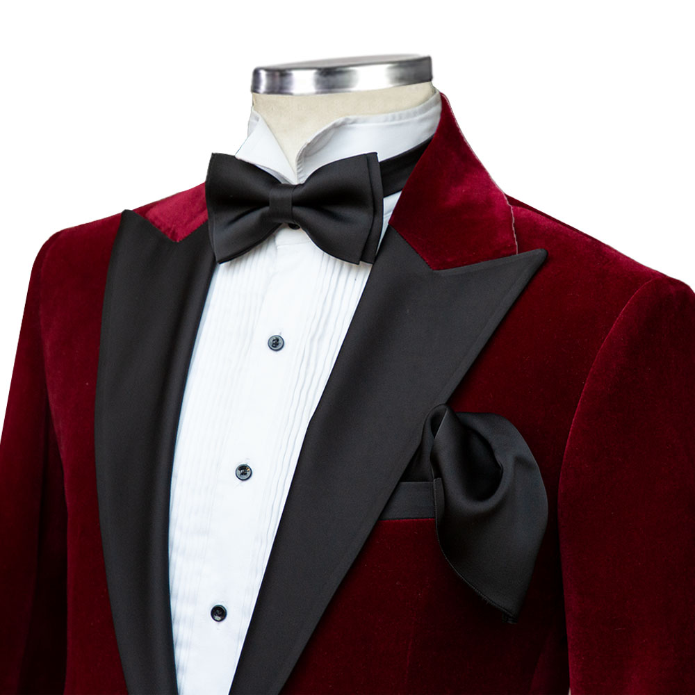 Buy Red Velvet Tuxedo Jacket - 10% Off | Free Shipping
