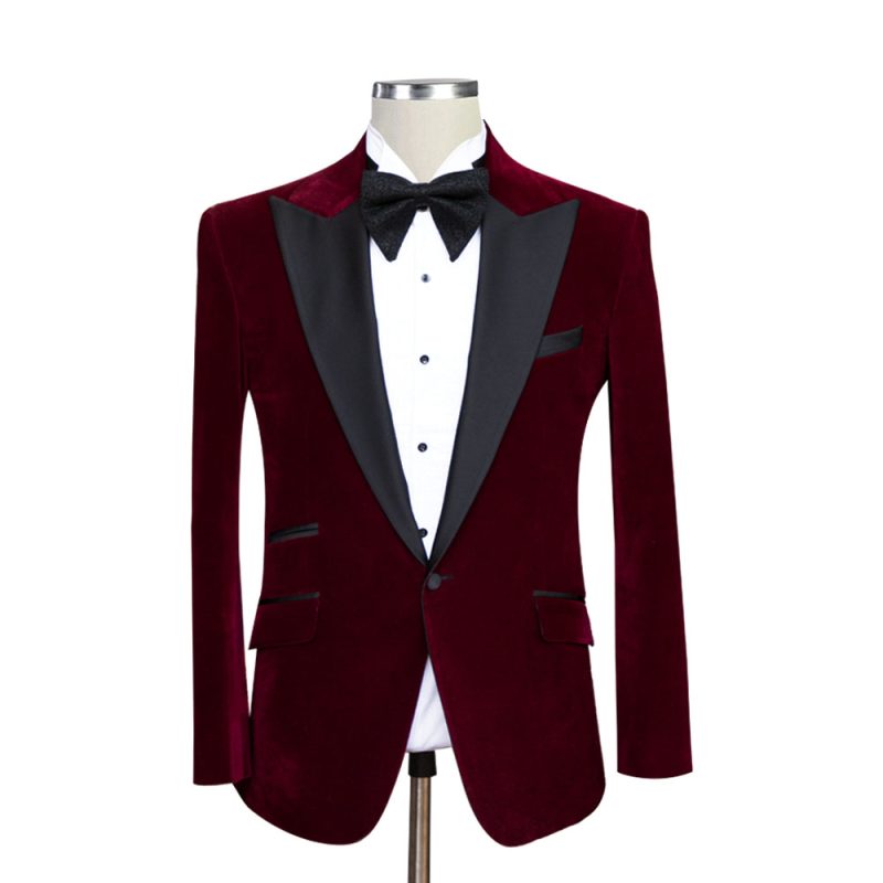 Red Velvet Tuxedo Jacket