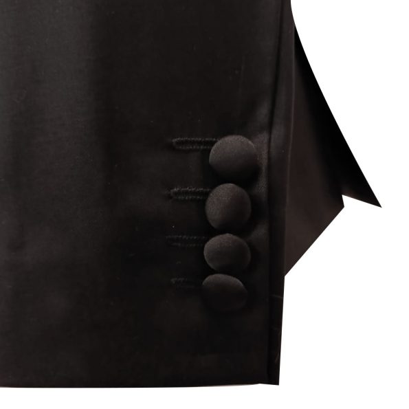 Black Tuxedo Jacket Sleeve Button