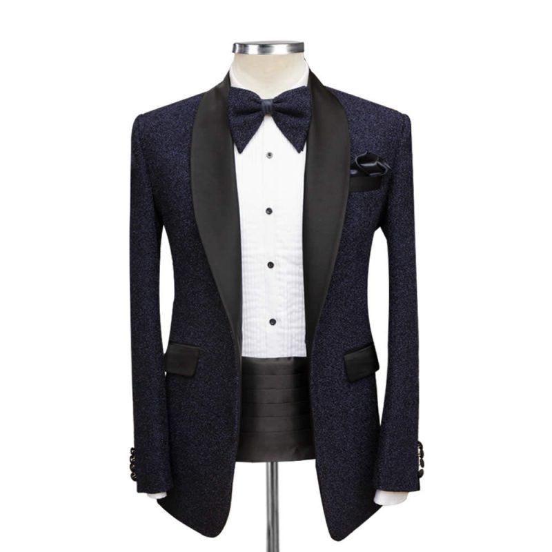Blue Glitter Tuxedo