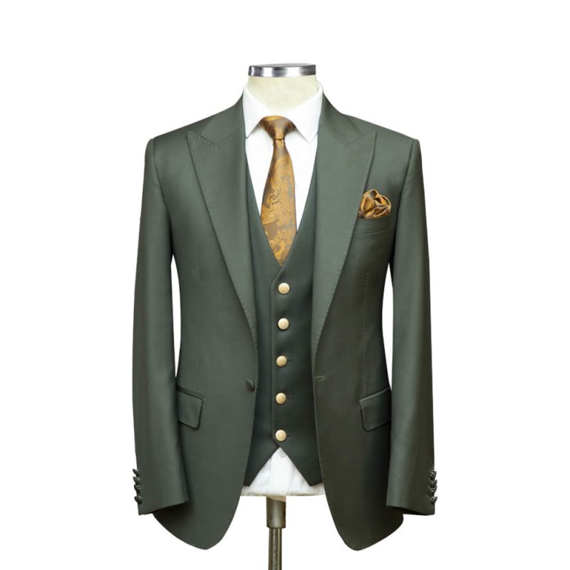 Pick Stitch Green Suit