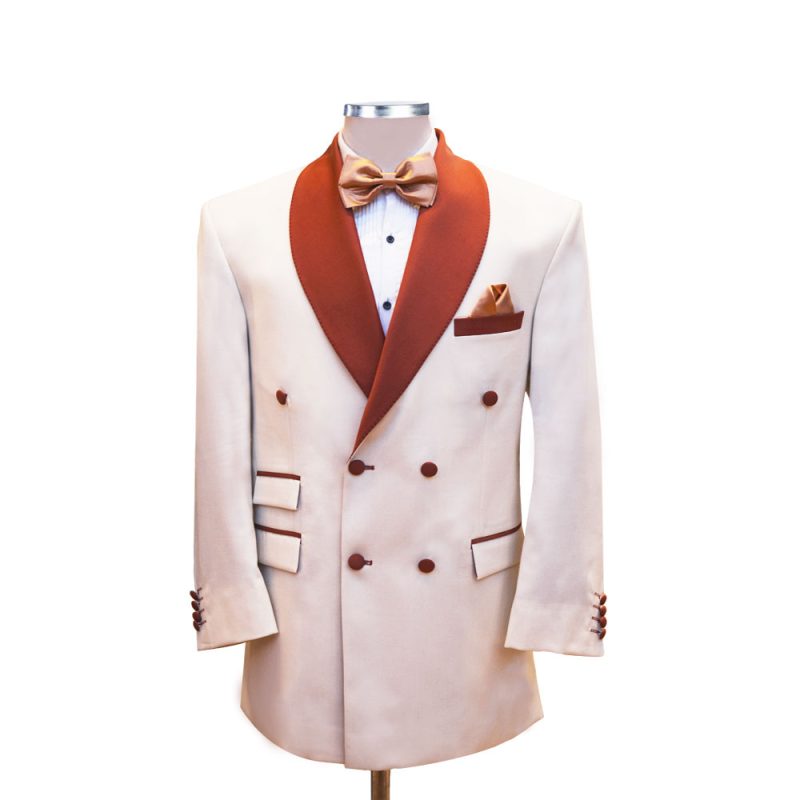 Ivory Tuxedo With Burnt Orange Lapel
