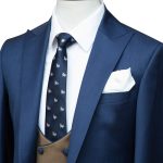 Blue Suit With Brown Vest