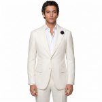 Andre Emilio Ivory White Tuxedo Jacket For Men