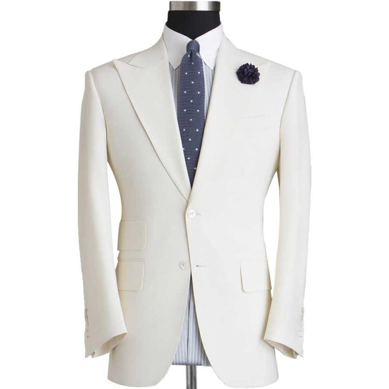 Ivory White Tuxedo Jacket