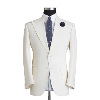Ivory White Tuxedo Jacket