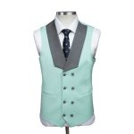 Grey And Green Tuxedo Suit