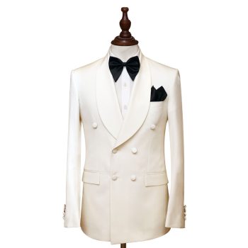 Ivory White Tuxedo Suit