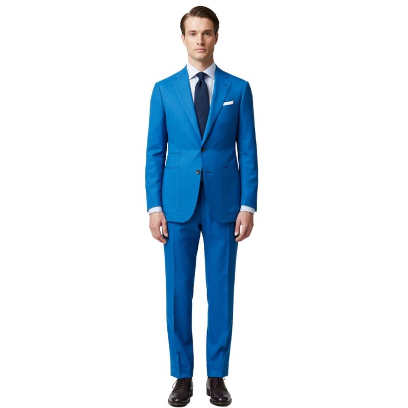 2 Piece Light Blue Suit For Men