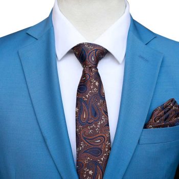 Notch Lapel Light Blue 2 Piece Suit