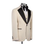 Cream Tuxedo Black Lapel