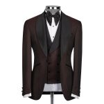 Custom Coffee Brown Tuxedo For Men