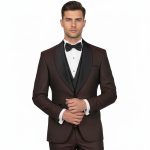 Custom Coffee Brown Tuxedo For Men