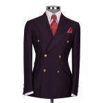 Dark Purple Double Breasted Suit