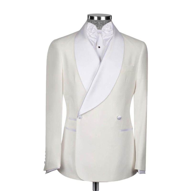 Ivory Tuxedo With White Lapel