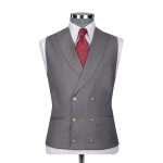 Hand Pick Stitch Grey Suit
