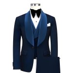 Navy Blue Tuxedo Blue Lapel