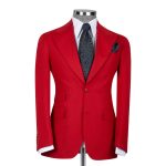 Red Two Piece Suit For Men