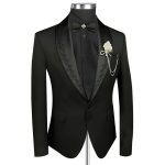 Black 2 Piece Tuxedo Suit with Shawl Lapel