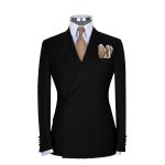 Black Double Breasted Single Button Jacket