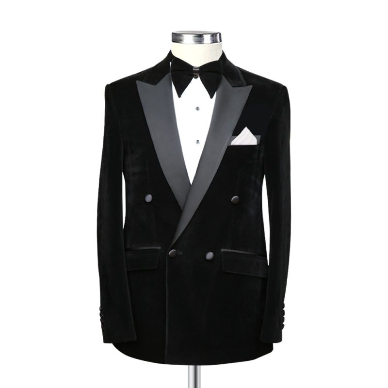 Black Velvet Double Breasted Tuxedo