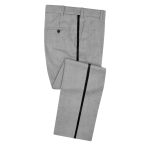 Grey Tuxedo With Black Satin Lapel