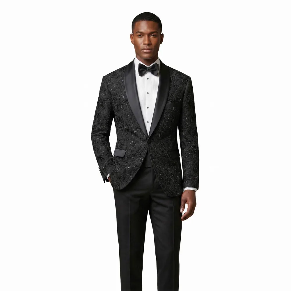 Handcrafted Galaxy Black Noir Tuxedo Andre Emilio
