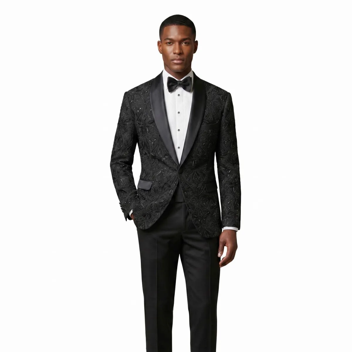 Handcrafted Galaxy Black Noir Tuxedo Andre Emilio